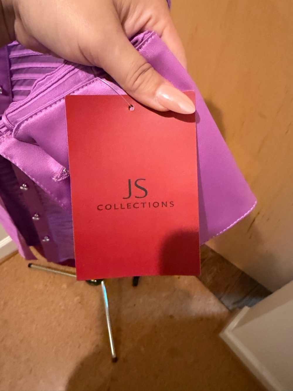 JS Collections Lavender Ribbed Button-Down Shirt - Picture 7 of 8